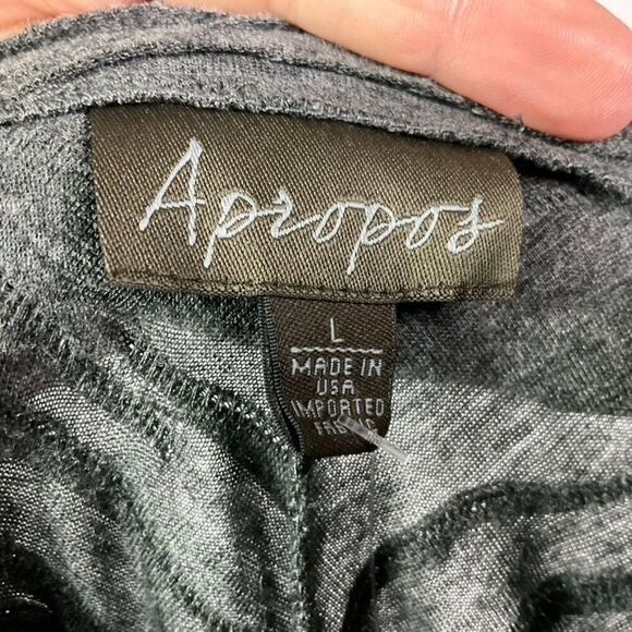 NWT Apropos Charcoal Gray Textured Women's Poncho Sweater Size L Polyester/Rayon - Picture 8 of 13